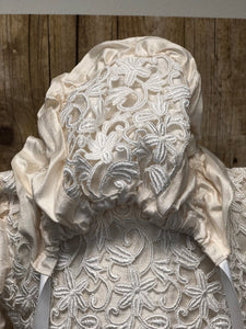 Silk with Venice lace overlay baptismal dress