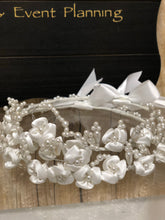 Load image into Gallery viewer, Stefana- Wedding Crowns white flowers and pearls