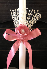 Load image into Gallery viewer, Pretty in Pearls and Pink - Easter Candle/lambatha