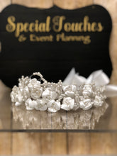Load image into Gallery viewer, Stefana- Wedding Crowns white flowers and pearls